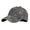 LDSLYJR Spring Denim Flower Print Casquette Baseball Cap Adjustable Outdoor Snapback Hats for Men and Women 170