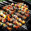 Rolling Grill Basket BBQ Mesh Tube Removable Wooden Handle Stainless Steel Round Mesh Cage Outdoor Camping Cooking Tools