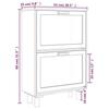VidaXL Armoire à chaussures Marron 52x25x80 cm Bois d'ingénierie/rotin 345647