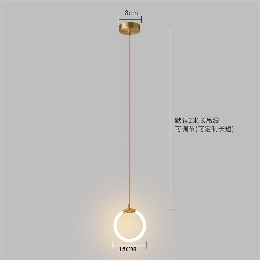 

Современные простые светодиодные подвесные светильники для спальни, круглые кольца, светодиодная подвесная лампа, кухонный остров, магазин, бар, кафе, длинная люстра Natural White 4000K