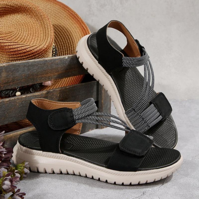 Large size wedge sandals women's summer new fashion Velcro sandals women