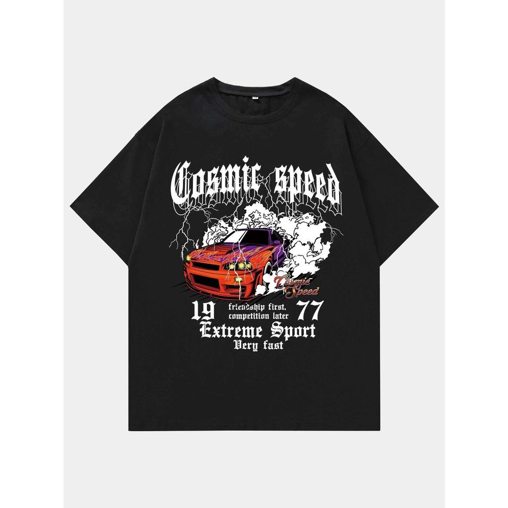 Cosmic Speed Extreme Sport Racing On The Mountain Men Tee T Shirt Cotton T-Shirt Clothes Oversize Short Sleeve
