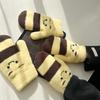 1 Pair Winter Gloves Goose Design Warm Mittens Women Men Universal Size Thermal Soft Lined Knitted Winter