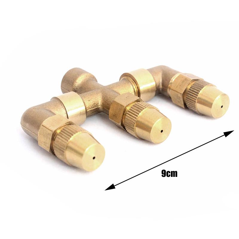 1/4'' Copper Nozzle Free Combination Water-Saving Pesticides Sprayer 3/4/5 Heads Adjustable Sprinkler High Pressure Atomization