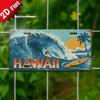 D Flat Single Piece Vintage Metal  Sign Decorative Plaque And Signboard  Retro Sign Featuring Surfing Waves And Hawaiian