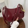 Yogodlns Sac à Bandoulière Vintage Rétro pour Femmes Cuir PU Aisselle Crossbody Dames Sac à Main Décontracté Portefeuille avec Pendentif Cerise
