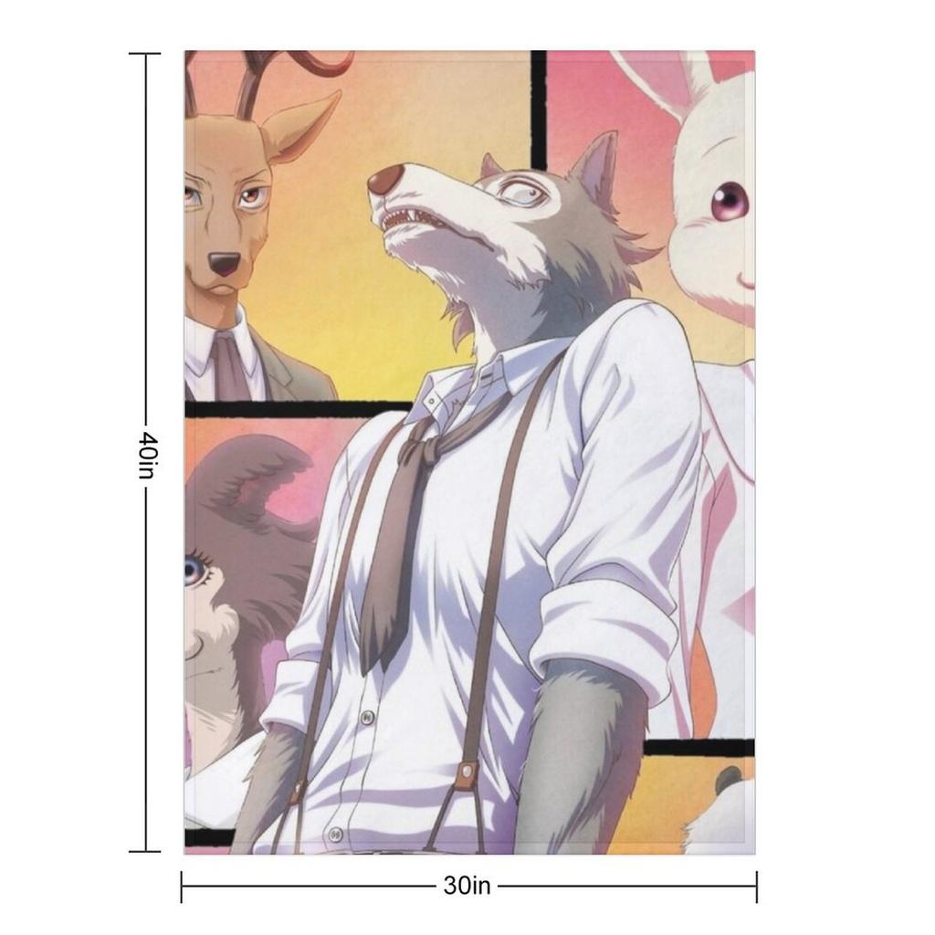 Beastars Anime Throw Blanket Picnic funny gift Soft Plush Plaid Furry Blankets