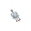 Moonstone Garnet Pendant: 925 Sterling Silver Jewelry