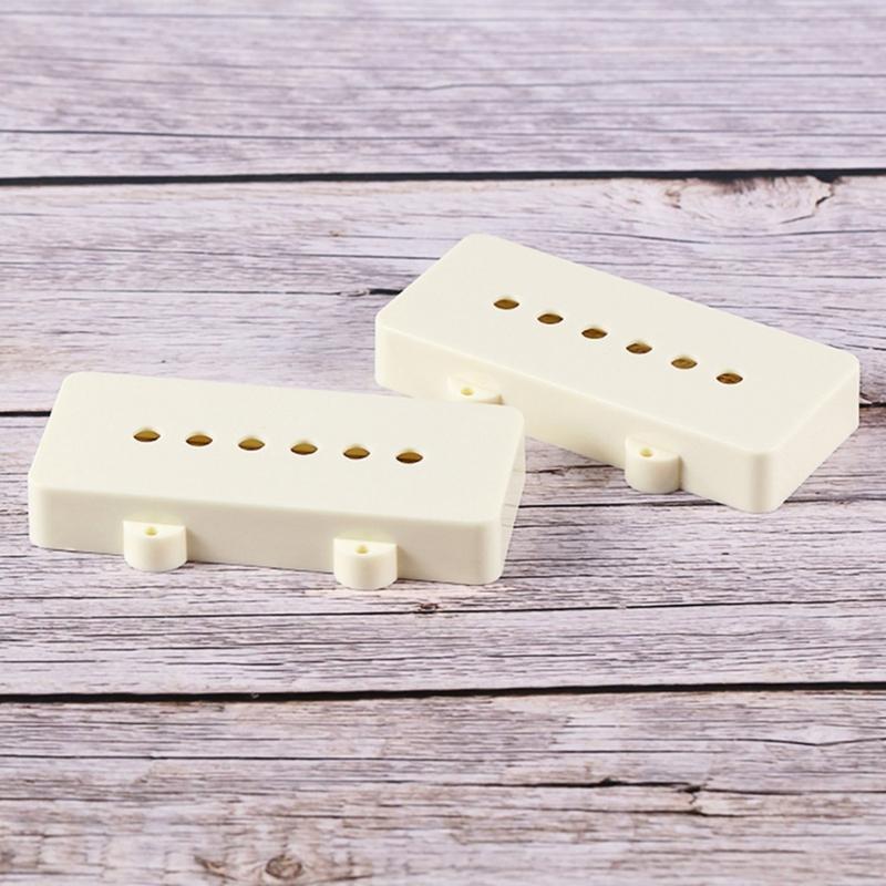 Replacement Plastic Covers for Standard Guitar Pickups Aged White Finish Simple Mount Size