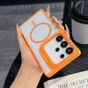 Camera Stand Clear Hard Armor Case for Samsung Galaxy S25 S24 S23 Ultra Plus For Magsafe Wireless Charging Acrylic Cover Funda