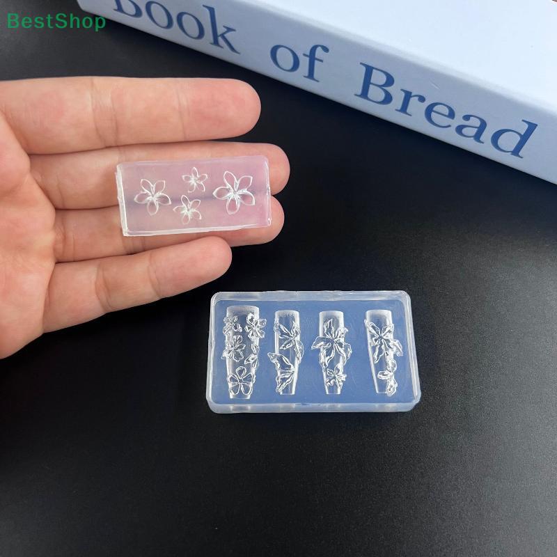 3D Relief Egg Flower Nail Art Silicone Mold,Floral Petal Design Nail Art Carving Template 3Pcs/Set