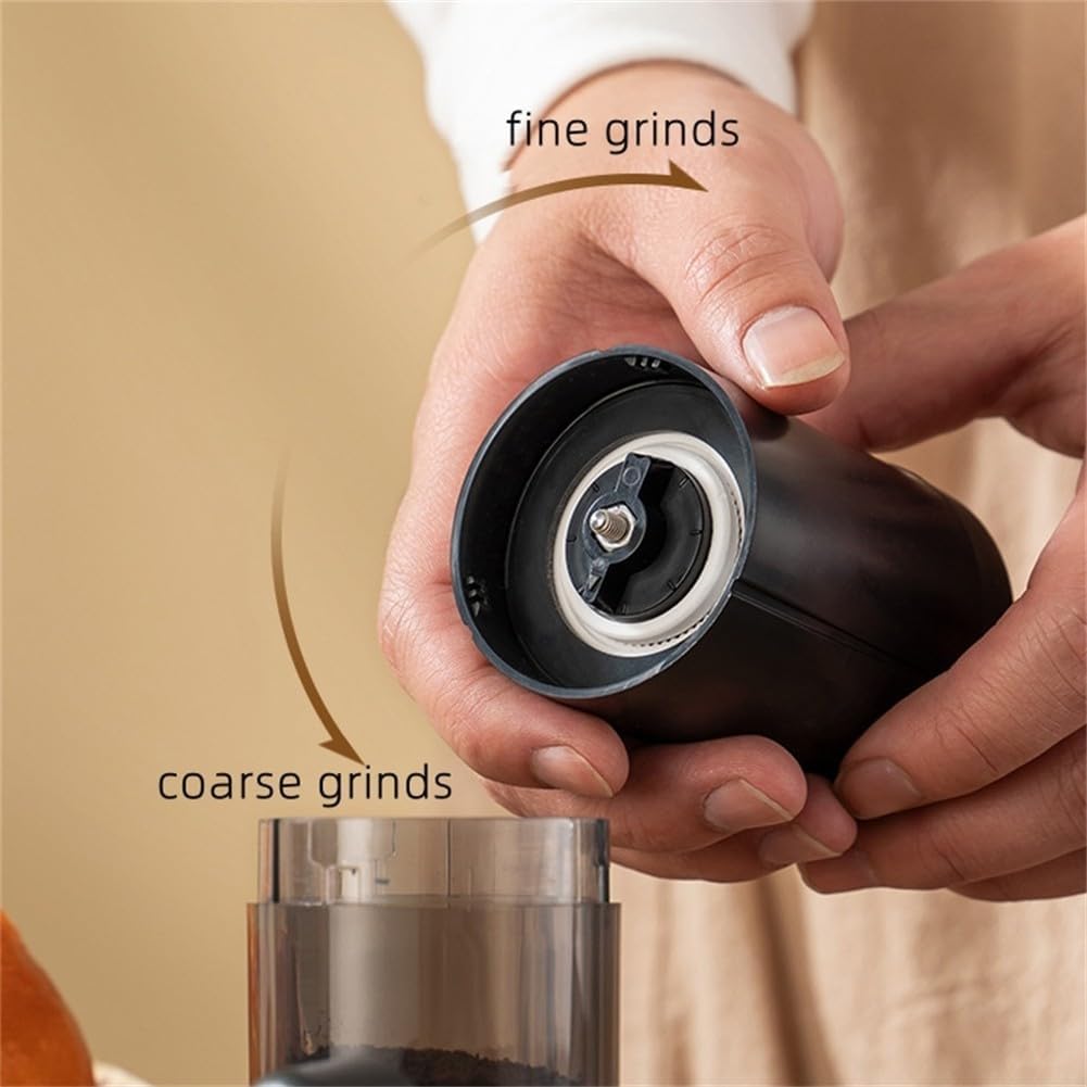 Manual Electric Coffee Grinder Compact Portable for Home Office Kitchen Adjustable Grind Size USB Rechargeable