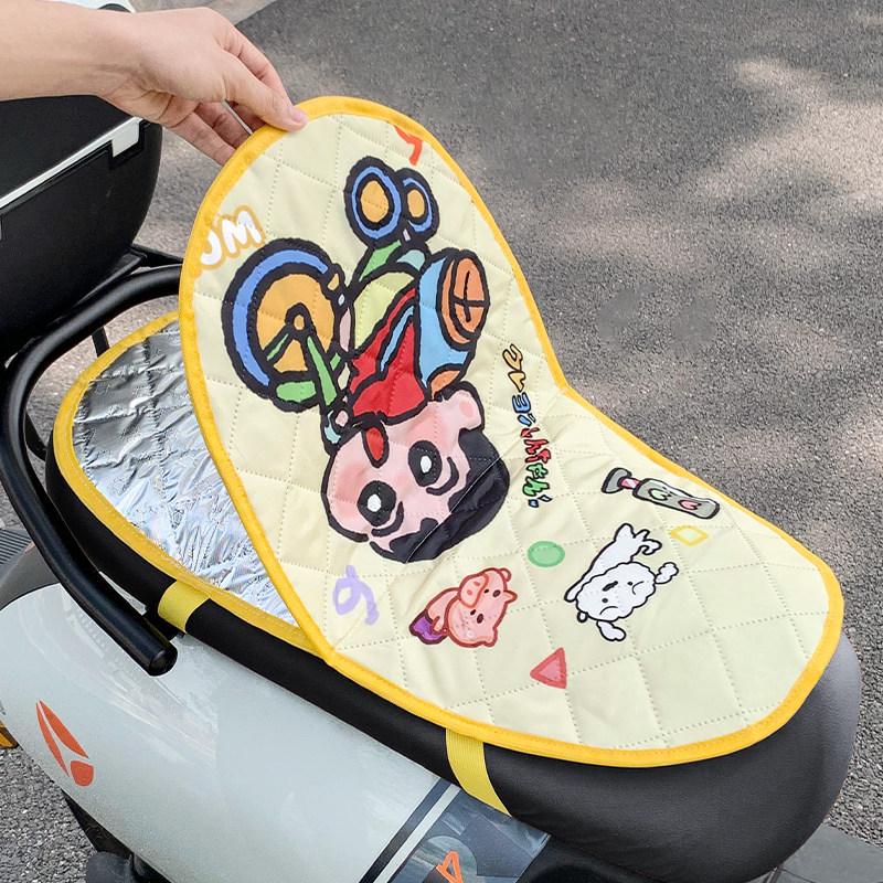 Universal All-Season Breathable Honeycomb Motorcycle Electric Vehicle Seat Cover for Sun Protection and Heat Insulation