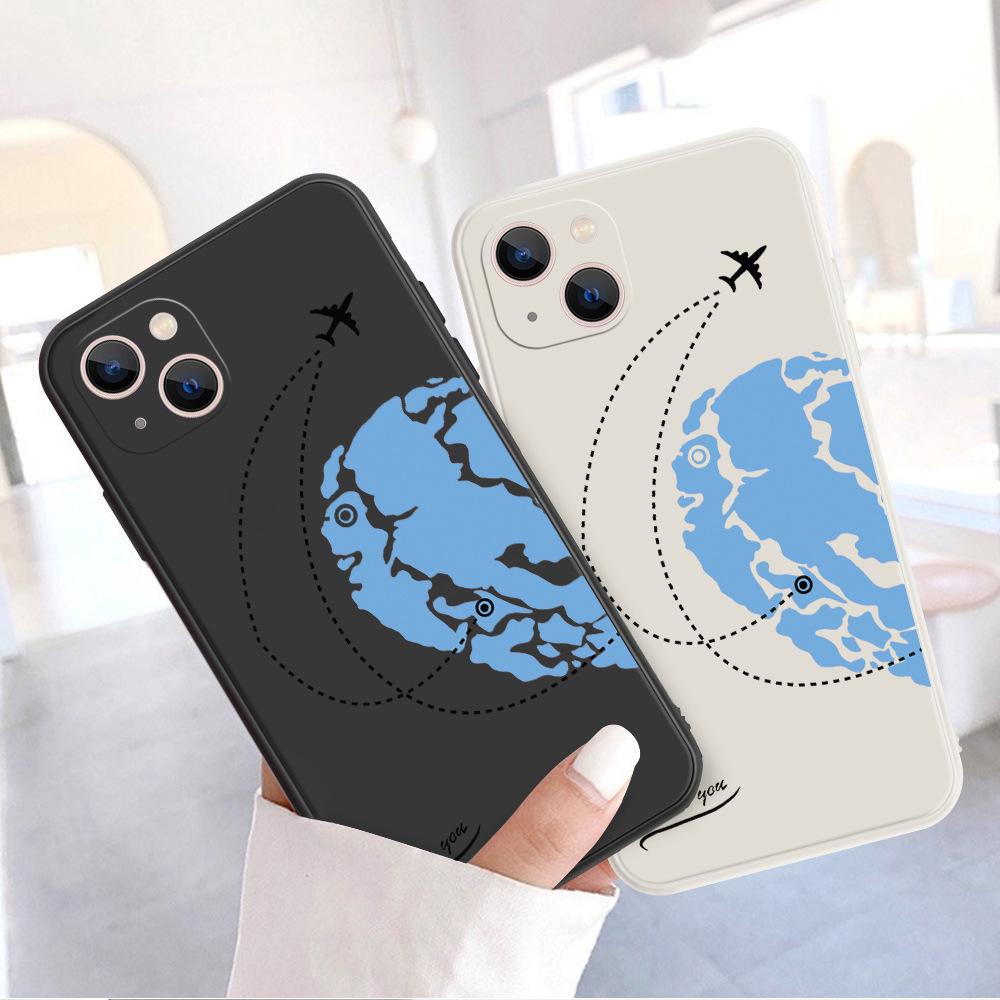 Couple love mobile phone case for iphone14 apple 17promax aircraft 16 niche 11 soft case protective case