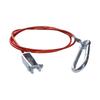 Trailer Tow Cable Replacement, Red Coated Steel Breakaway Line with Looped Eye Ends for Trailer Hardware Service Use