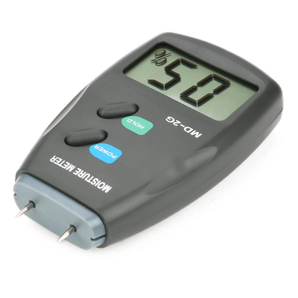 MD 2G LCD Digital 2 Pin Wood Moisture Meter Detector Timber Hygrometer Humidity Tester
