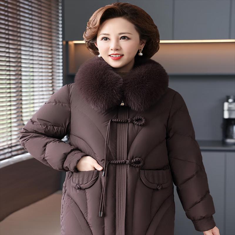 Xuezhongfei Women's Warm Fur Collar Down Jacket