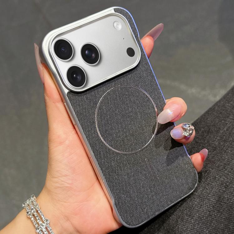 Retro Linen Fabric Magnetic Half Coverage Phone Case