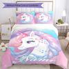 3pcs Custom Name Unicorn Bedding Set Duvet Cover Closure Includes 1 Duvet Cover & 2 Pillowcases, Soft and Comfortable for All Seasons.