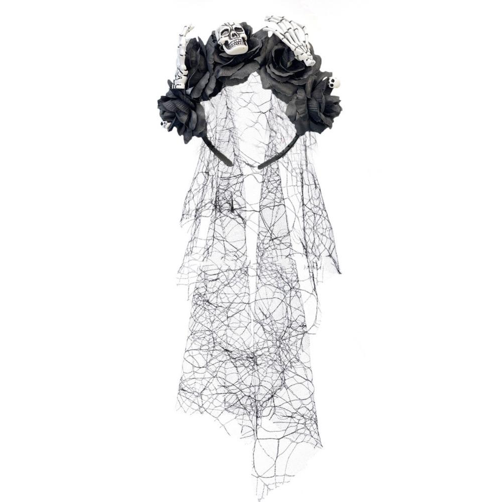 Lace Veil Halloween Veil Headband Halloween Costume Party Headpiece  Hair Accessories