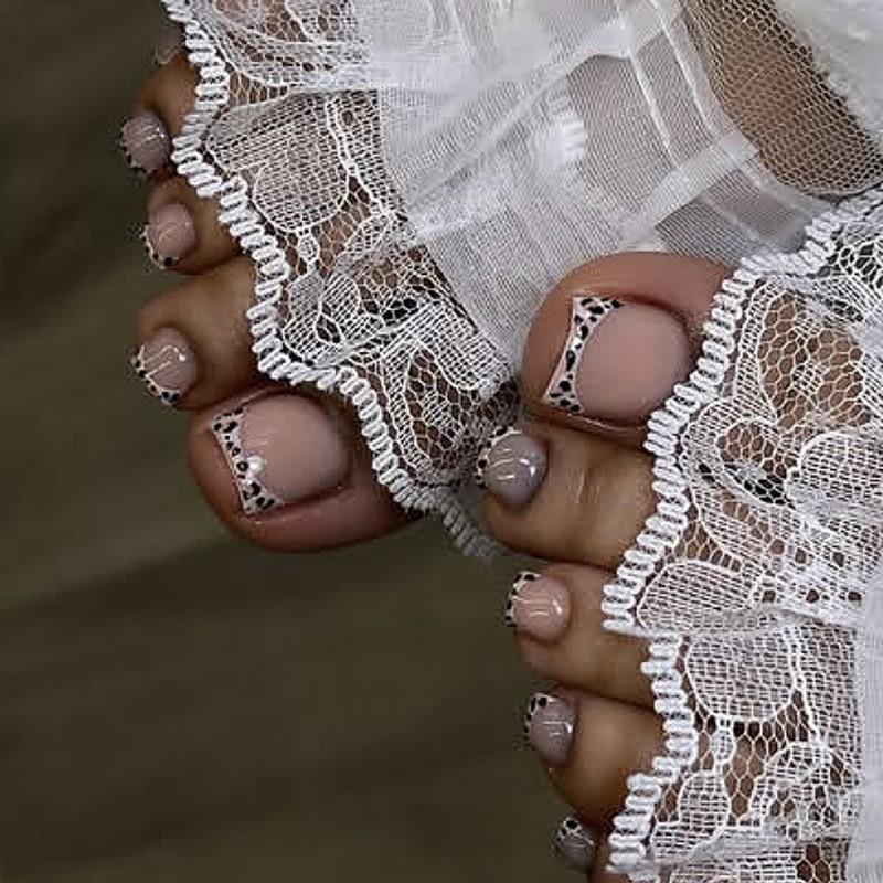Wearable Toenail Patches European American French Leopard Print