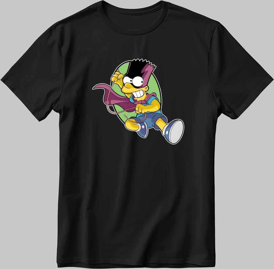 The Simpsons, Simpson Characters Short Sleeve White-Black Men s / Women N221 4XL