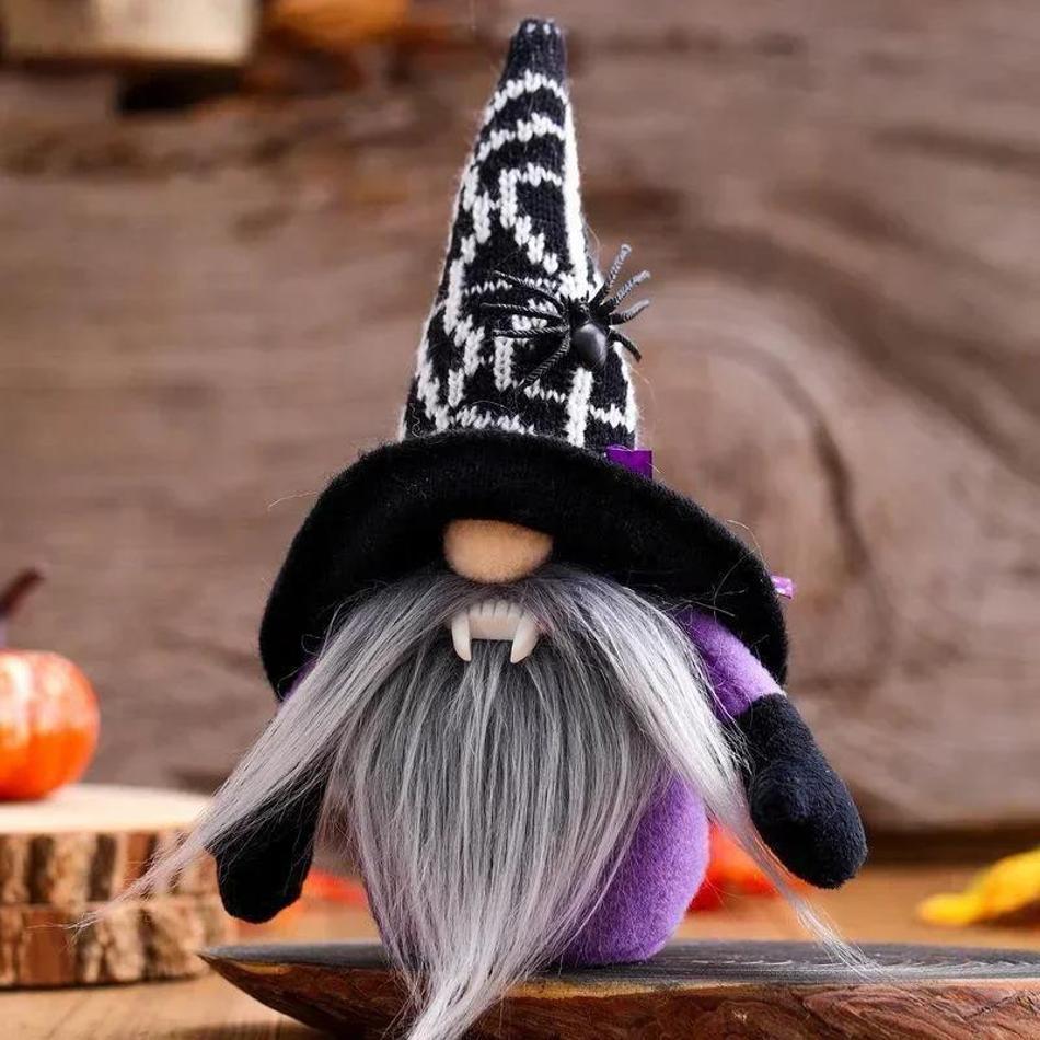 1 Pcs DIY Decorations Supplies Faceless Dwarf Doll Spider Bat Home Kids Toys Desktop Ornaments Holiday Halloween Party