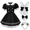 2025 Japonský Anime Maid Kostým - Roztomilé Lolita Černobílé Crossdresser Šaty