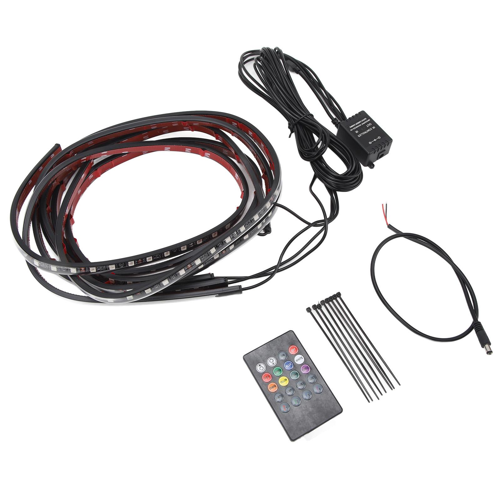 

Комплект автомобильного нижнего света со звуковым управлением, светодиодная подсветка с Bluetooth-приложением и дистанционным управлением