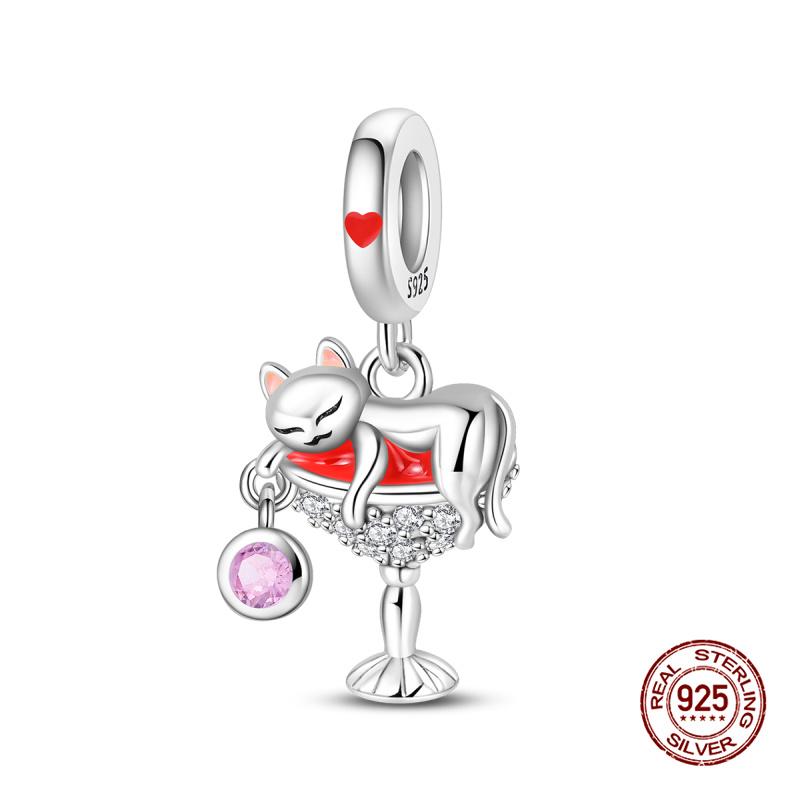 Charms Copper Fit Charms 3Mm Original Bracelet Womens Sunflower Bead Under The Moon Pendant Diy Fine Jewelry Gift New In