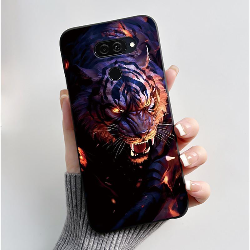 Case For LG Q70 Casing LM-Q730N Luxury Cute Love Rabbit Funny Ultra Slim TPU Black Silicone Soft Cover For LGQ70 Q 70 Phone Case