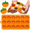 Silikonové Halloweenské Formičky 18 Dýňových Formiček Silikonová Forma na Pečení a Mražení Bez BPA Čokoláda Fondant Sušenky ve Tvaru Dýně