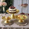 Elegant Vintage Gold Cake Stand - Tall Footed Tiered Dessert Plate for Wedding & Afternoon Tea