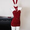 Short Dress Christmas Bunny Girl Costume Tight Fitting Christmas Uniform  Cosplay Event