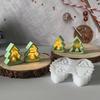 Four Connection Small Christmas Tree Silicone Molds DIY Xmas Trees Decorative Hanging Ornament Plaster Resin Mold Candle Tools