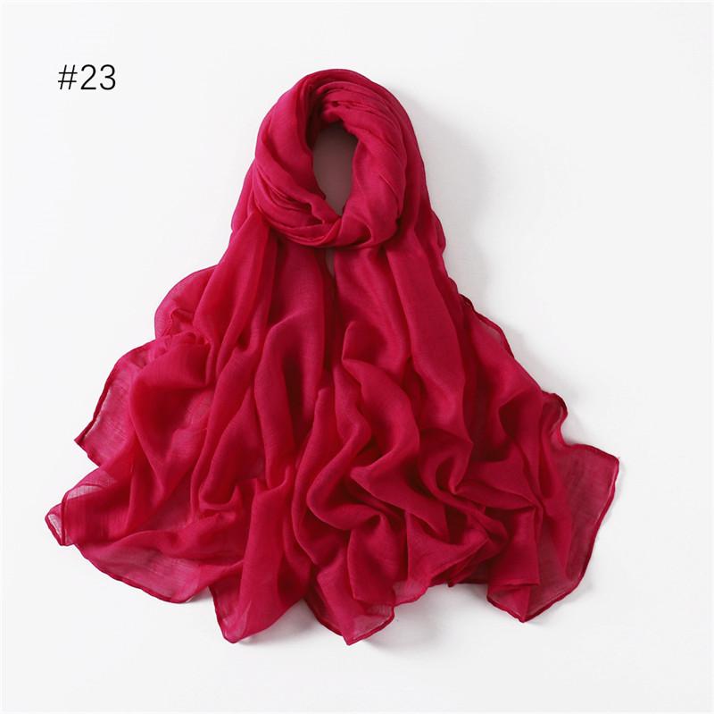 58 Colors Women Candy Color Voile Scarf Plain Solid Pashmina Female Warm Cotton Viscose Scarves Blanket Shawls And Wraps Bufanda