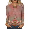 Women's 3D Printed Retro Floral Print T-shirt Fashion Long Sleeve Round Neck Regular Tops Holiday Weekend Spring Autumn