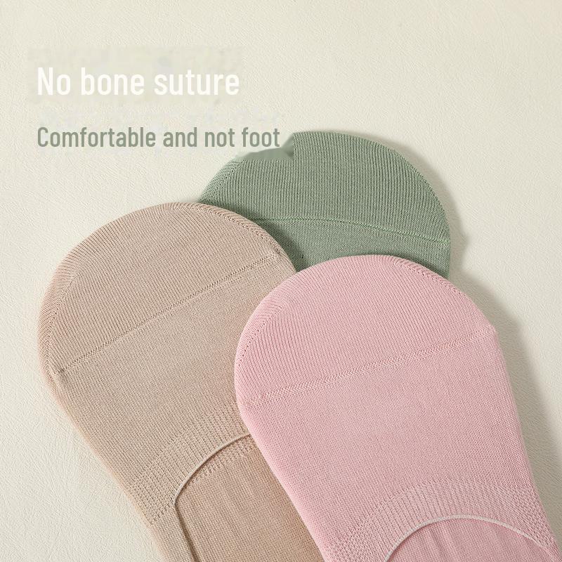 Women's thin cotton socks: deodorant, antibacterial, sweat-absorbing. Solid color, short, boat, and invisible styles for spring and summer.