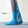 Five-Toe Non-Slip High-Top Cotton Yoga Socks for Summer Pilates & Exercise