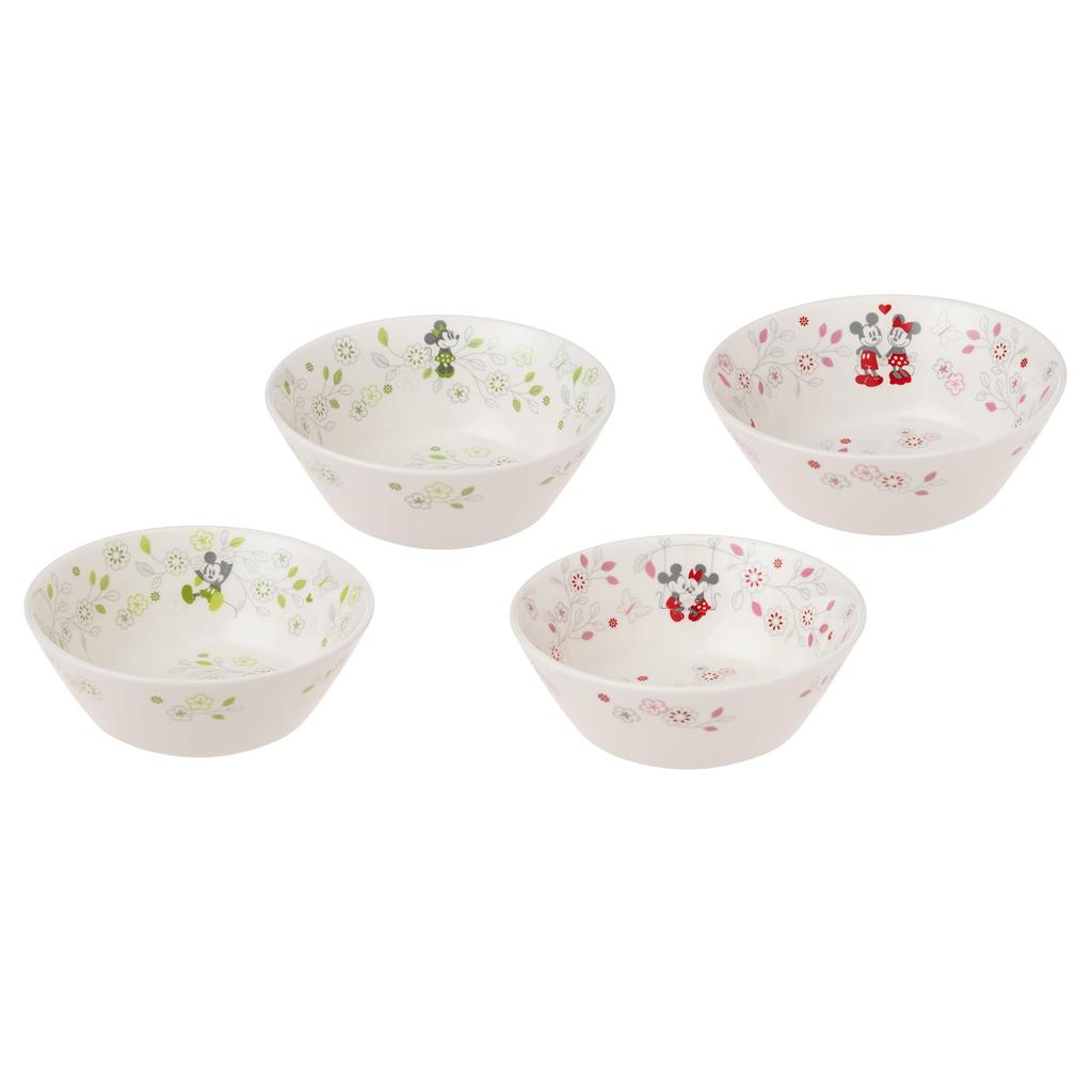 Maebata Disney Mickey Minnie Flower Salad Bowl 65083 & Set, Pink,