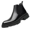 Men's Winter Cotton Martin Boots: British-Style, Mid-Cut Leather, Thick-Soled, Trendy Motorcycle Design