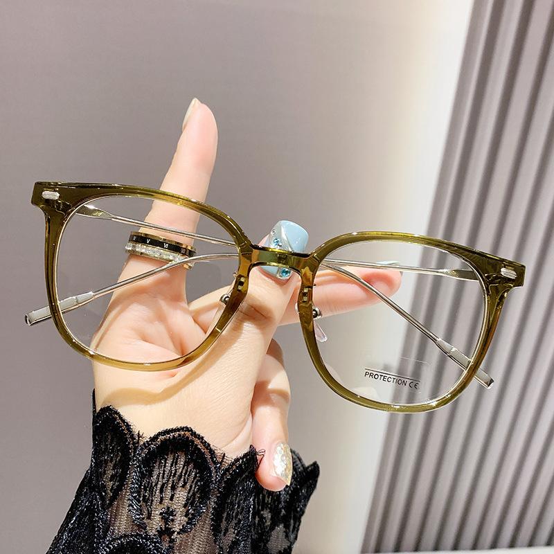 

Очки в большой оправе, Женские очки для близорукости, Квадратная форма делает лицо меньше.6036 -4 зелёный