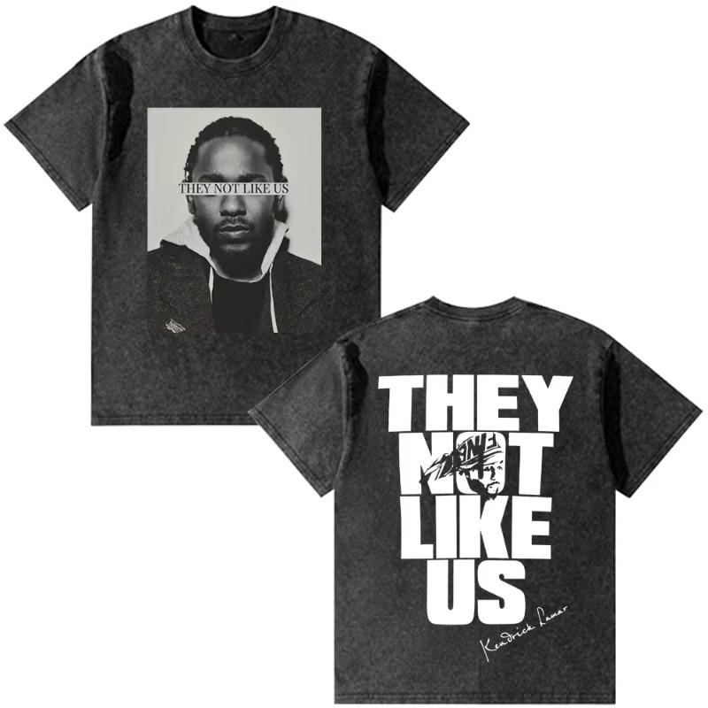 Rapper Kendrick Lamar Sie Sind Nicht Wie Wir T-Shirt Herren Damen Mode Hip Hop Vintage Gewaschen Oversized T-Shirts Sommer Baumwolle T-Shirt