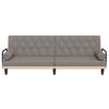 Sofa Bed with Armrests Taupe Fabric