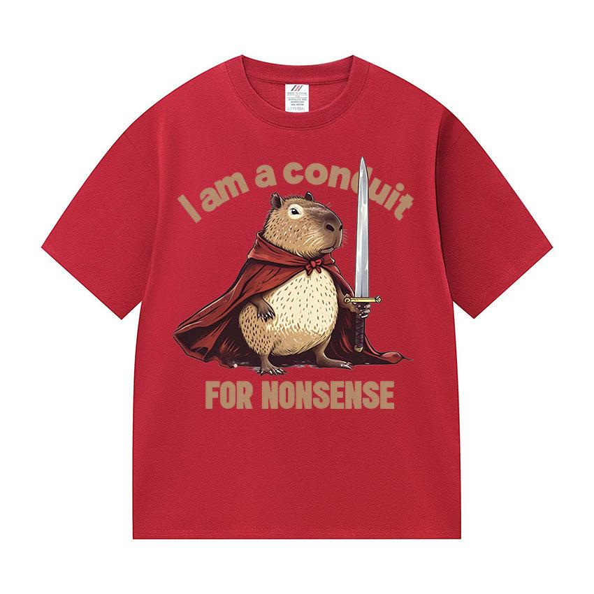 

Funny I Am A Conduit for Nonsense Meme T Shirts Men Vintage Fashion Casual T-shirts 100% Cotton Oversized short sleeve T-shirts S