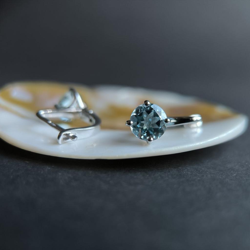 Серебряные серьги с натуральным топазом 4.513ct (2188223)