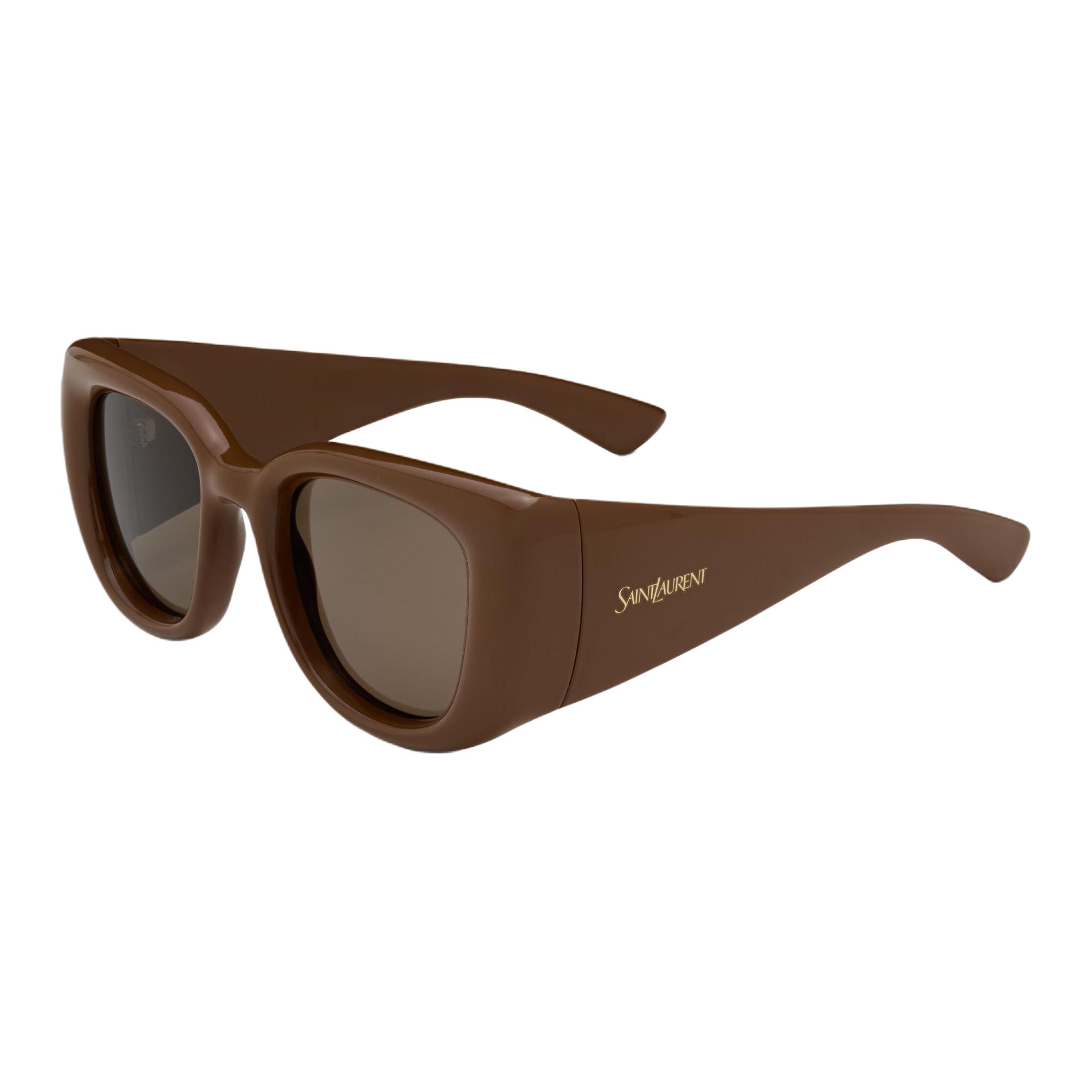 

Saint Laurent Vintage Logo Injection Molding Butterfly Sunglasses Unisex sunglasses Brown 862887Y99582512 F,Brown