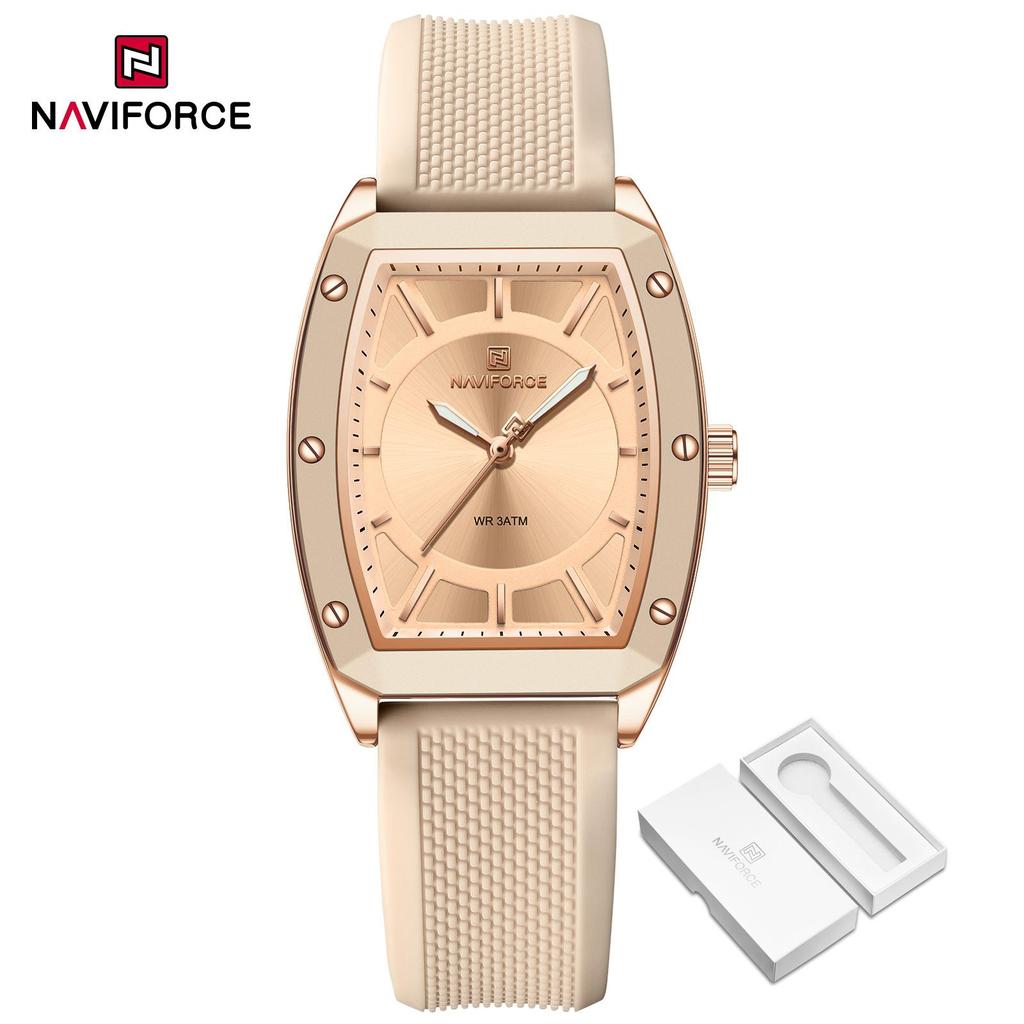 NAVIFORCE Watch for Women Square Elegant Waterproof Luminous Watches Quartz Import Ladies Wristwatch Valentine Day Gifts NF5049