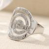 Vintage Hand Carved Hollow Spiral Women's Ring CopperColor Metal Geometry Daily Wear Party Jewelry Anniversary Gift