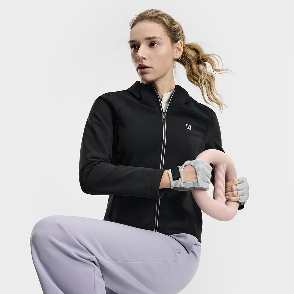 Fila Fitness Series Minimalist Classic Personalized Trendy Sports Casual Training Versatile Comfortable Hooded Jacket Women jackets A11W611508FBK